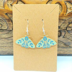 Whimsical Moth Earrings Cottagecore Fairy Garden Boho Butterfly